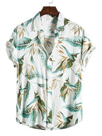 Greciilooks For Casual Stylish Printed Regular Fit | Men Formal Half Sleeve Shirt (Gl-Ms-6046_White