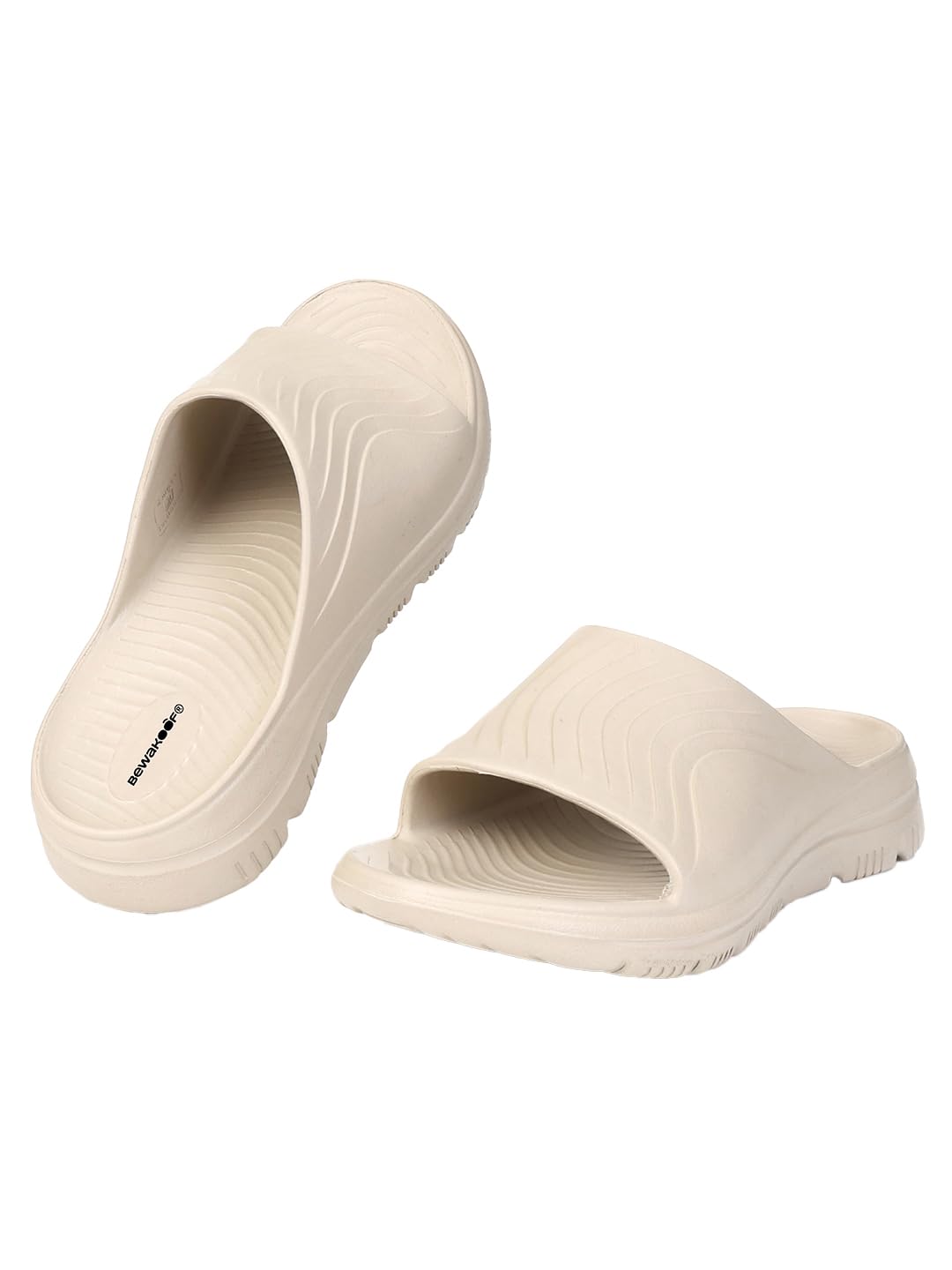 Bewakoof MenS Beige Eva Comfy Sliders_685417_Beige_Uk6