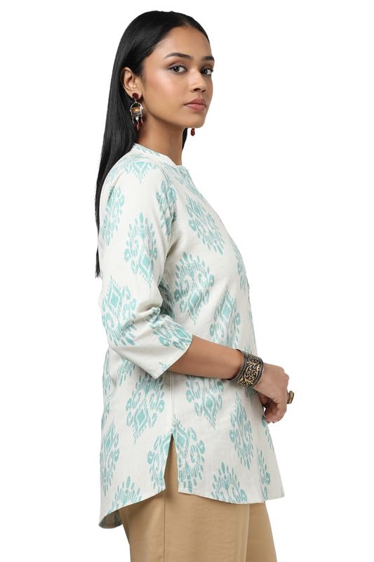Soch Womens Beige Cotton Flex Ethnic Motifs Tunic