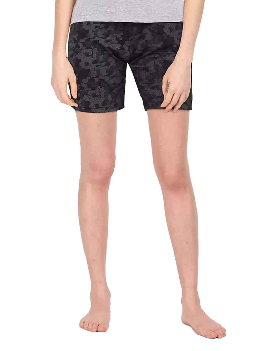 Lyra Pure Cotton Printed Night Shorts For Women
