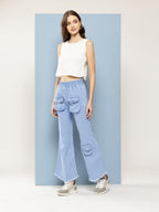 Aarika Womens Casual Wear Blue Colour Solid Denim Co-Ord Set (S-L)