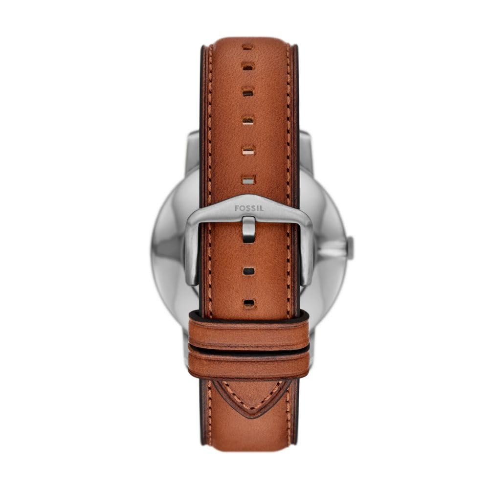 Fossil Men's Minimalist Three-Hand Brown Leather Watch