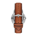 Fossil Men's Minimalist Three-Hand Brown Leather Watch
