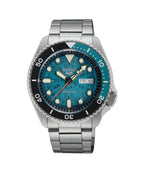 Seiko 5 Sports SKX Style Stainless Steel Transparent Teal Dial Automatic SRPJ45K1 100M Men's Watch