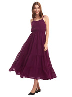 Selvia Western Dress For Women|Georgette Dress For Women|Fit & Flare Dress|Solid Dress For Women|One Piece Dress For Women (401T