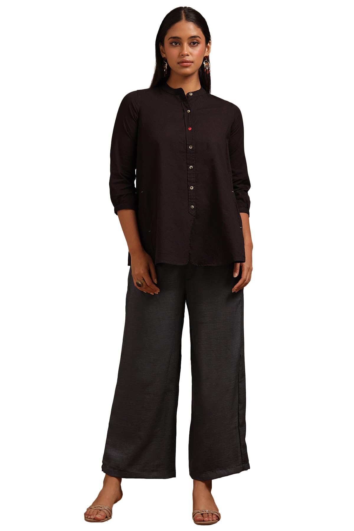 Soch Women Cotton Blend Solid Palazzo