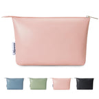 Narwey Small Makeup Bag for Purse Vegan Leather Travel Makeup Pouch Cosmetic Bag Zipper Pouch for Women