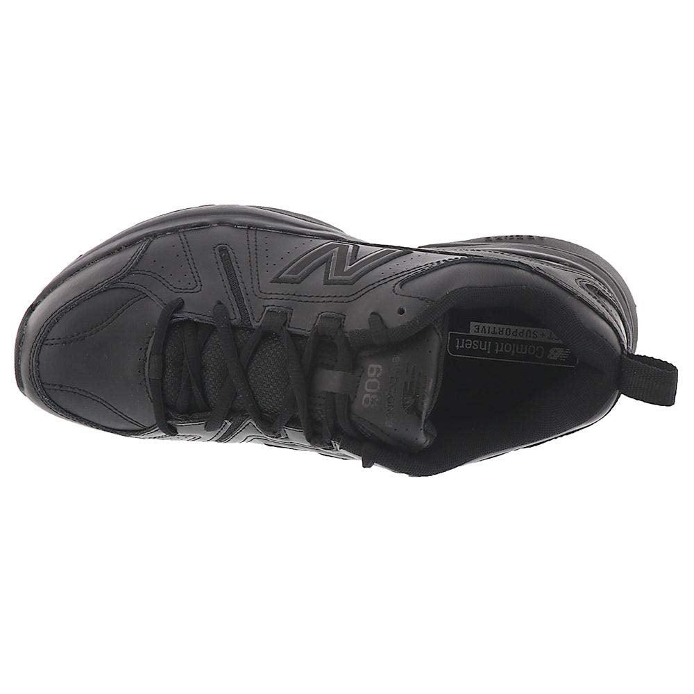 New Balance Men's 608 V5 Casual Comfort Cross Trainer, Black/Black, 16