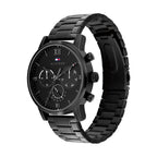 Tommy Hilfiger Men's Quartz Multifunction Stainless Steel and Link Bracelet Watch, Color: Black (Model: 1791879)