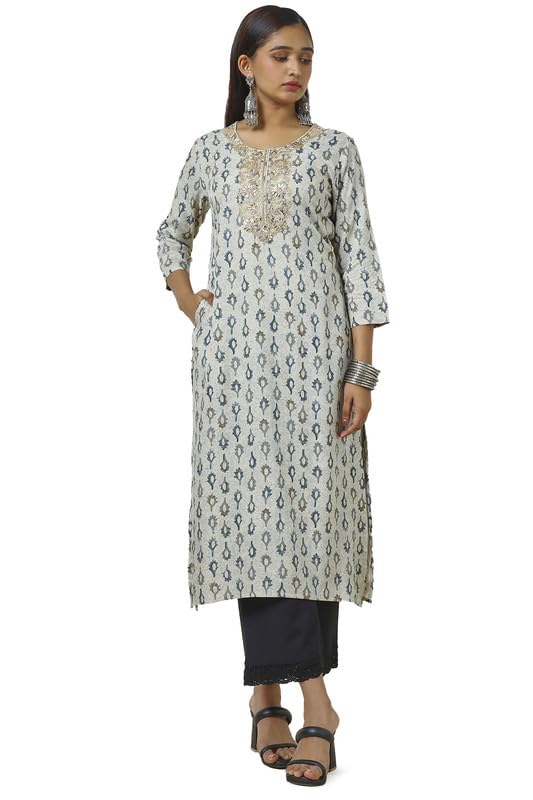 Soch Women Rayon Embroidered Kurta with Gotta Patti