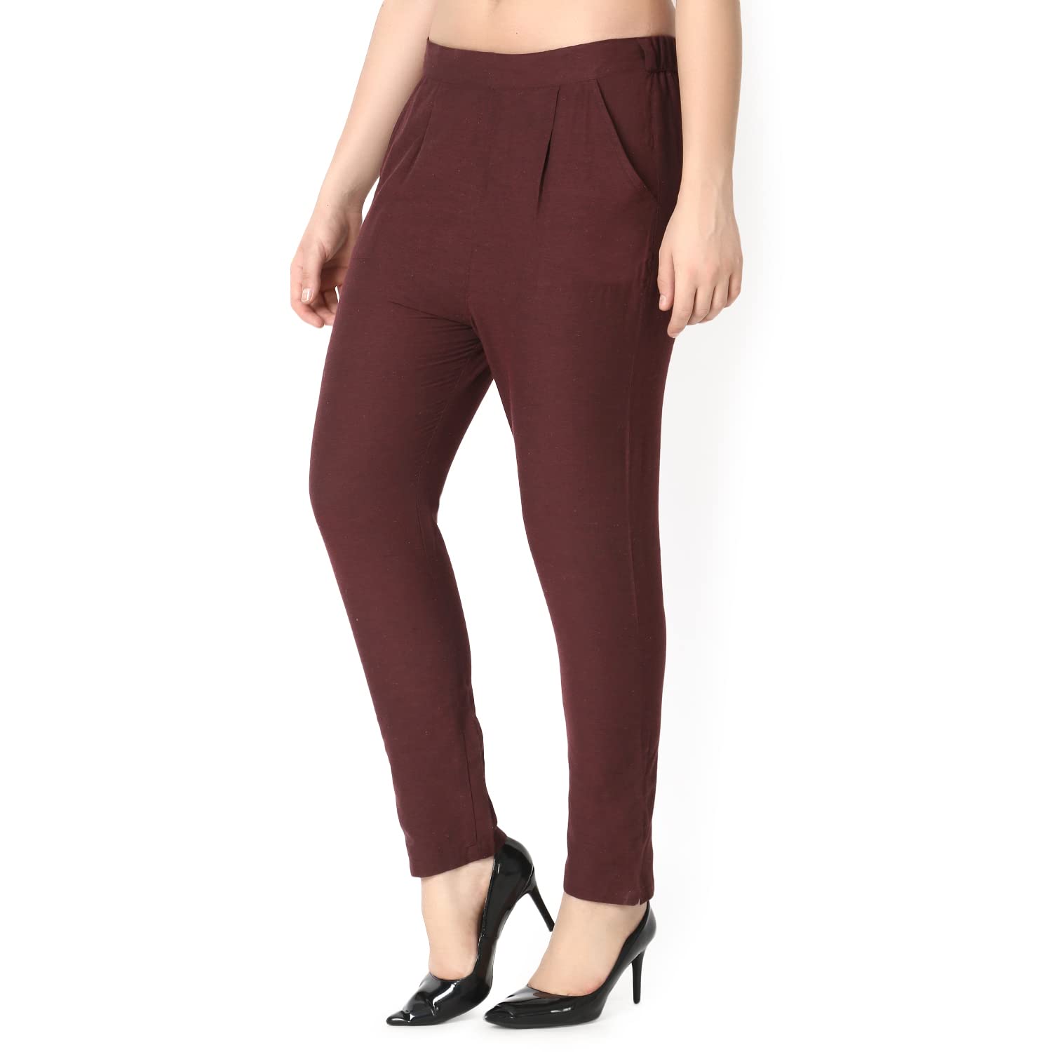 Greciilooks Women'S Straight Fit High Rise Straight High-Waisted Pants | Korean Trousers