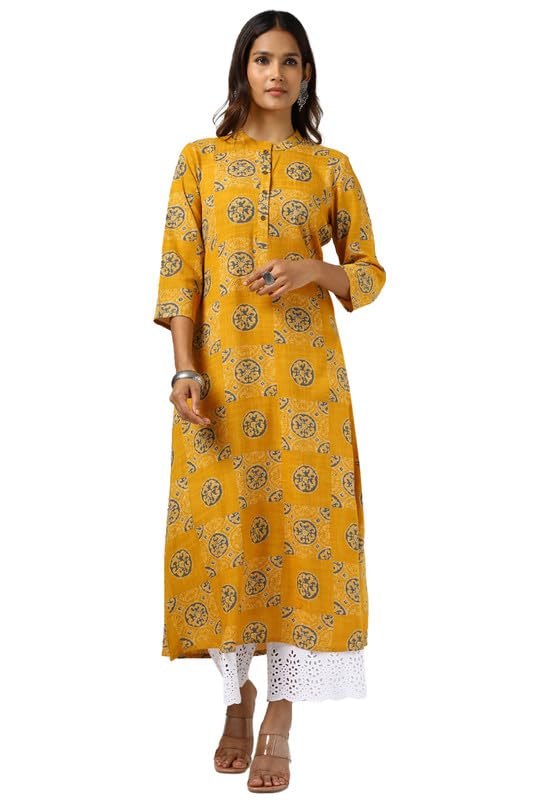 Soch Women Rayon Slub Ethnic Motifs Kurta