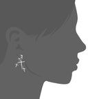 Cupimatch Stainless Steel Mens Clip Hinged Hoop Earrings with Cross Dangle Christmas Gift Set of 6 Pairs