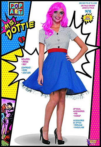 Forum Women's Pop Art Ms. Dottie Dress, as Shown, Standard