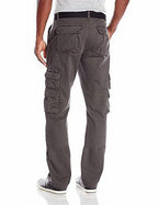 Wrangler Authentics Men's Premium Relaxed Fit Straight Leg Cargo Pant, Anthracite Twill, 33W X 32L