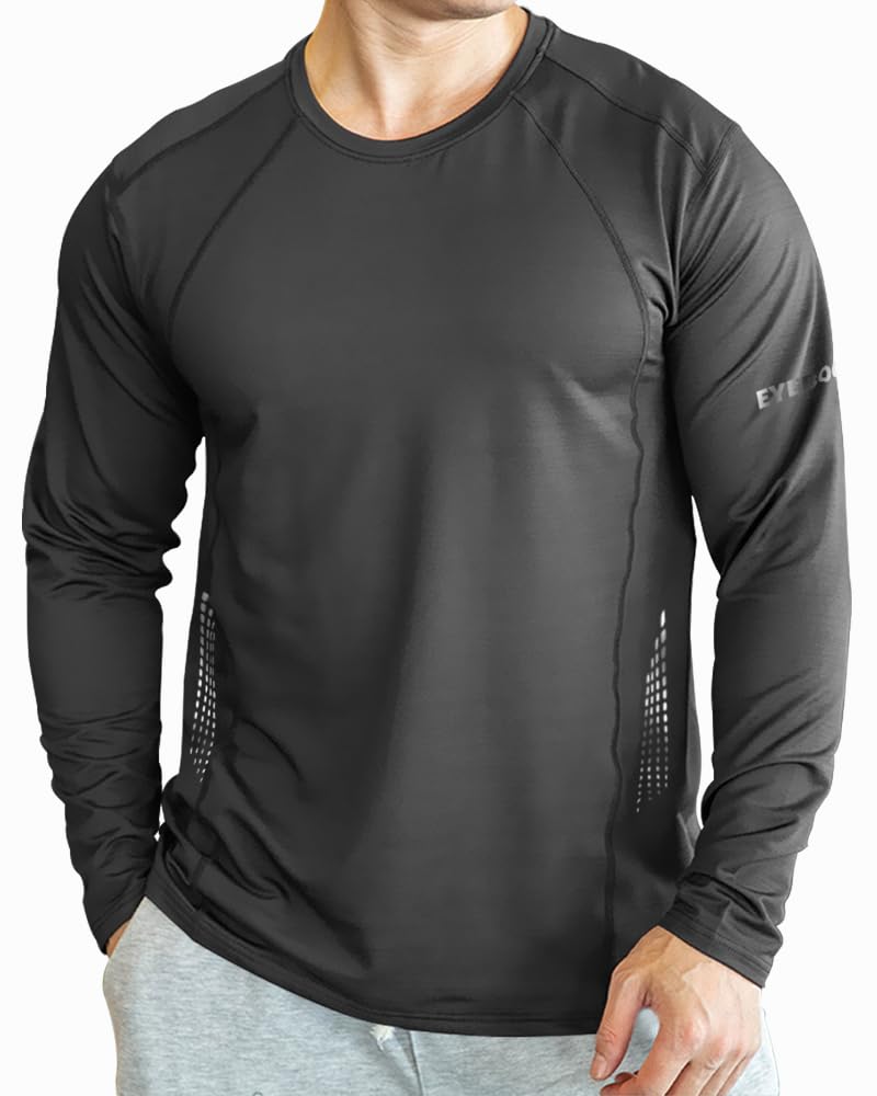 Noble Monk MenS Active Wear Regular Fit Round Neck T Shirt |Full Sleeves |Solid Pattern | Dry Fit T-Shirt For Men