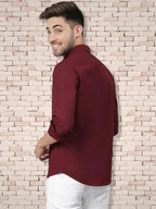 Tee Projekt Cotton Spread Collar Long Sleeve Shirt for Men Formal Shirt Casual Men Shirt