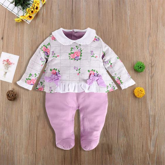 BABY GO 3-6M/6-9M/9-12M Full Sleeves Rompers/Sleepsuit/Jumpsuit/Nightsuits/Infant Wear/Clothes for Baby Girls