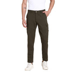Dennis Lingo Slim Fit Dark Olive Solid Cargo for Men
