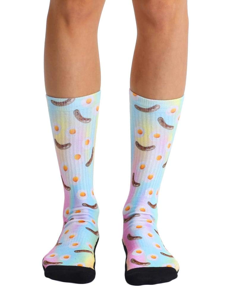 Living Royal Bacon Photo Print Knee High Socks