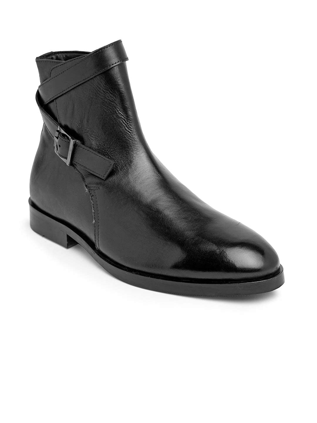 TEAKWOOD LEATHERS Mens Leather Chelsea Shoes | High Ankle Classic Boots (42, Black) 8