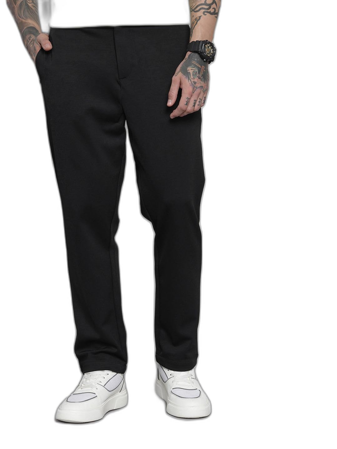 The Indian Garage Co Mens Relaxed Fit Solid Sweater