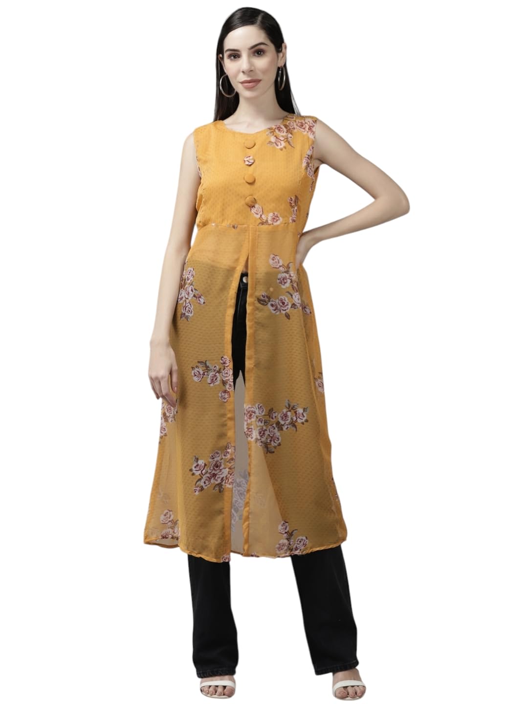 Aarika Womens Regular Fit Shirt (TP-W-KG-9513_Yellow XL)