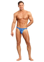 Comme Ci Comme Ca Satin Bong Thong, Blue, Large/X-Large
