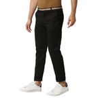 Thomas Scott Mens Solid Slim Fit Trouser Coal Black