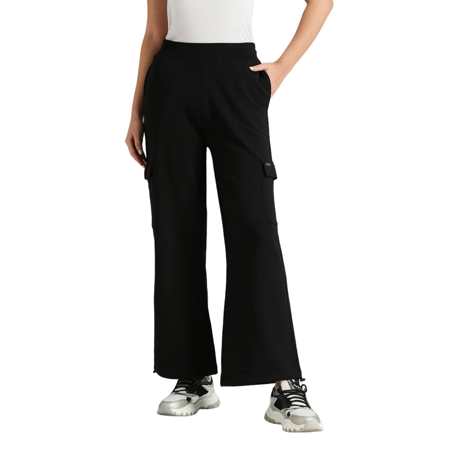 Pepe Jeans WomenS Mid Rise Regular Fit Pants Black