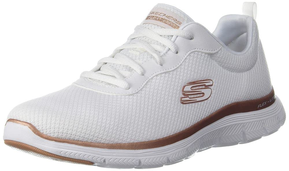 Skechers Women Flex Appeal 4.0 Brilliant Vie Vegan Air-Cooled Memory Foam Cushioned Comfort Insole Casual Shoes