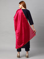 Anni Designer Women'S Cotton Blend Kurta Pant & With Dupatta