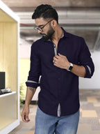 Tee Projekt Shirt for Men Cotton Spread Collar Button Down Long Sleeve Shirt Home, Regular, Home (Pack of 1)