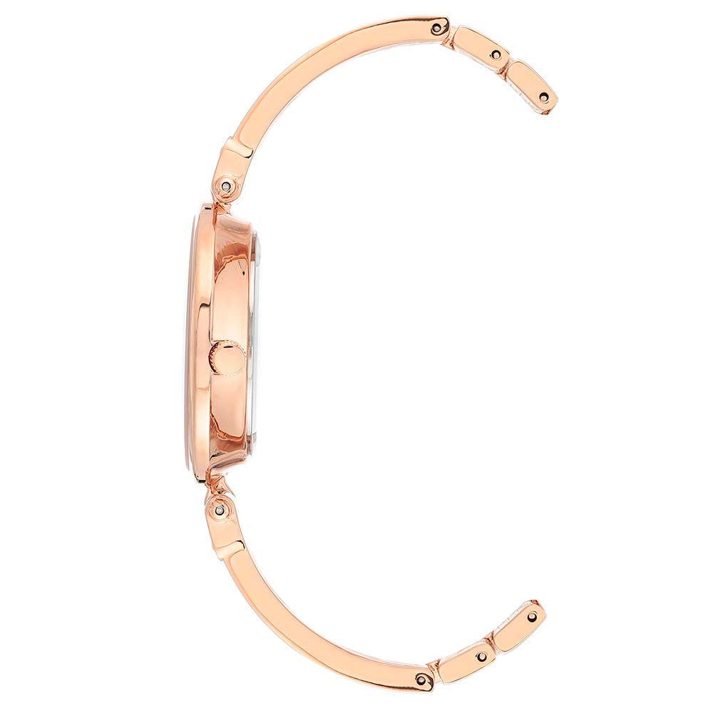 Anne Klein Women's Genuine Diamond Dial Bangle Watch (Model: AK/2512LPRG)