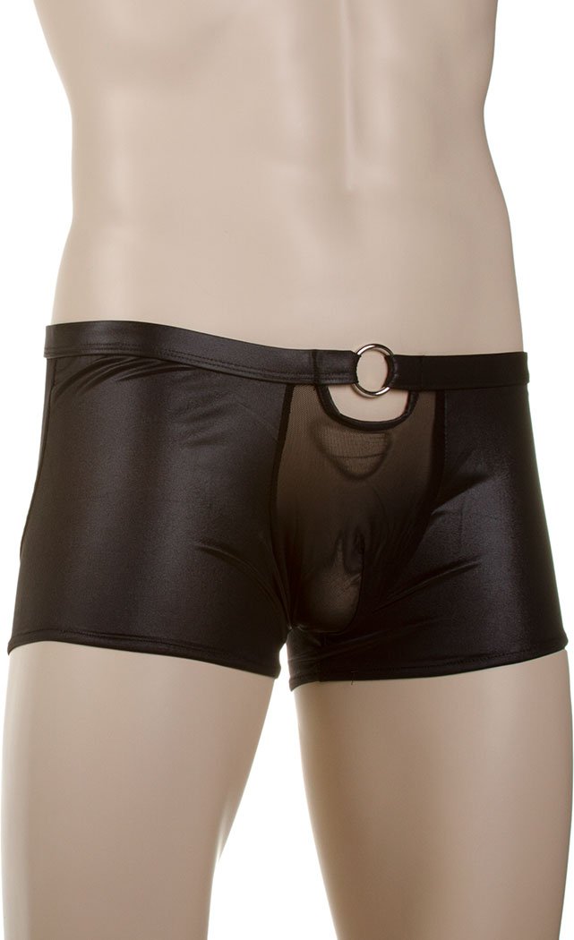 Male Power Stretch Mesh Short Black - Small/Medium