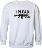 Graphic Crewneck,I Plead the 2nd,White, XL