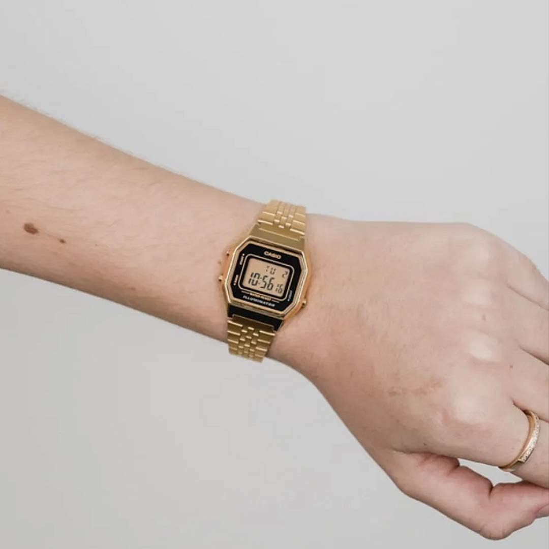 Casio Women's Illuminator LA680WGA-1 Gold Metal Quartz Watch