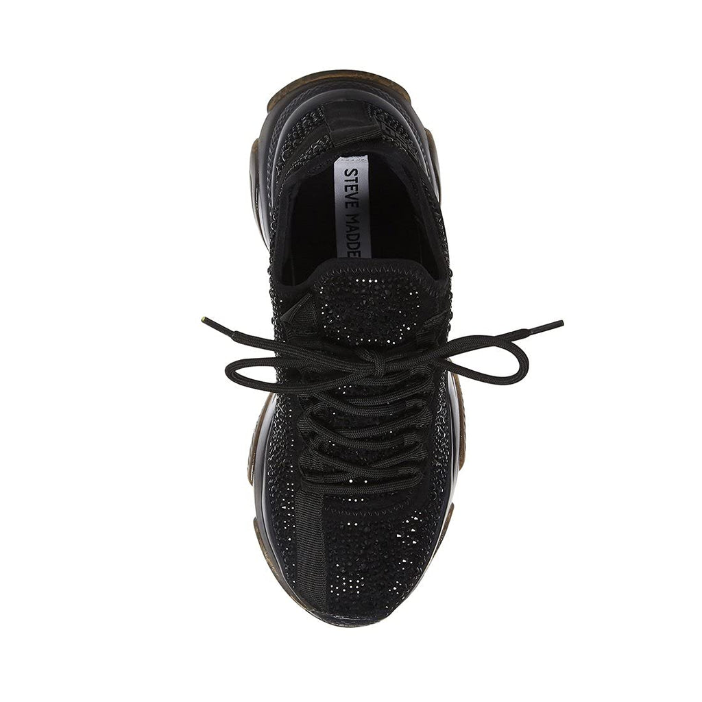 Steve Madden Women's Maxima Sneaker, Black, 6