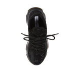 Steve Madden Women's Maxima Sneaker, Black, 7.5