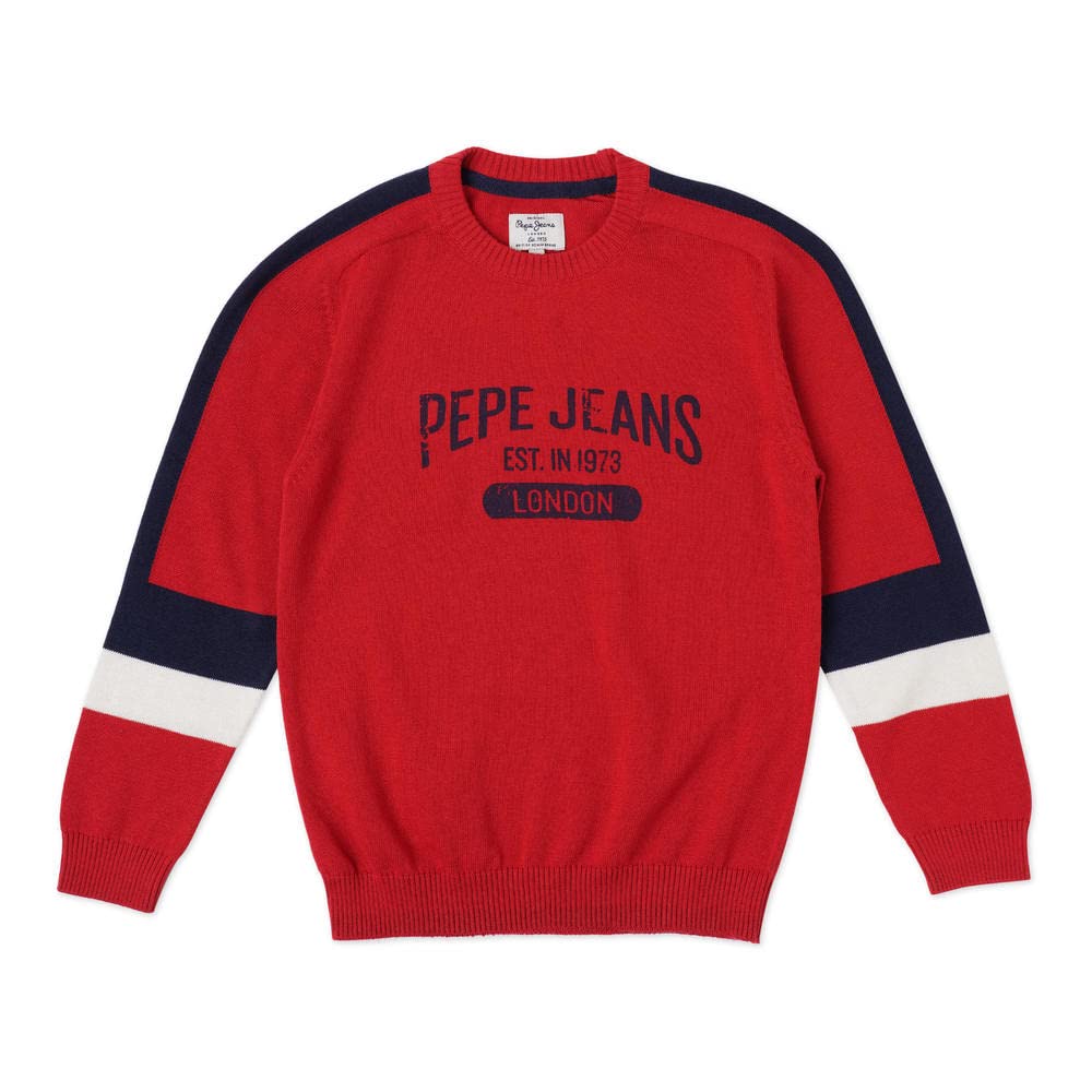 Pepe Jeans BoyS Cotton Round Neck Sweater (Pb701168_Classic Red_10)