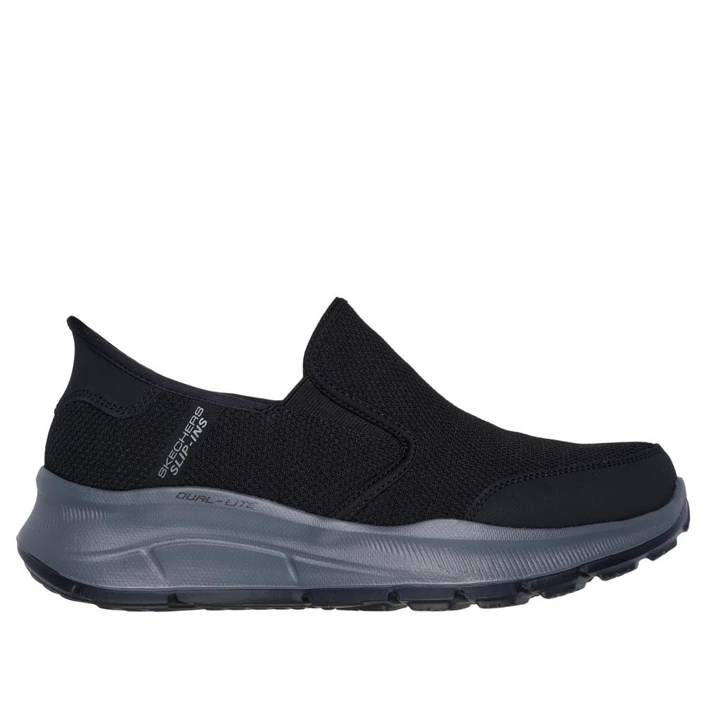 Skechers Men's Equalizer 5.0 Drayze Hands Free Slip-in Sneaker, Black/Charcoal, 8 X-Wide