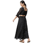 Aurelia Floral Polyester Round Neck Womens Top