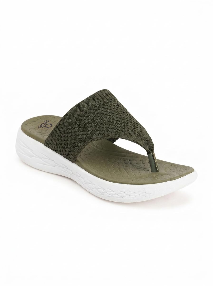 Carlton London Sports Women Olive FlipFlop 7