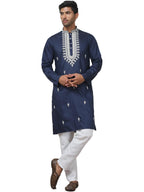 Jompers Mens Collar Embroidered & Sequin Kurta Pyjama Set