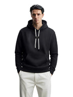 The Indian Garage Co Mens Oversized Fit Long Sleeves Hooded Badges Hoodie
