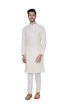 Manyavar Selfdesign Motif Weave Casual Kurta And Churidar Set For Men