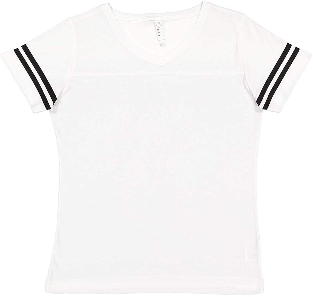 Ladies Football T-Shirt - BLAcK WHITE - 2XL(D0102H2HEUU)