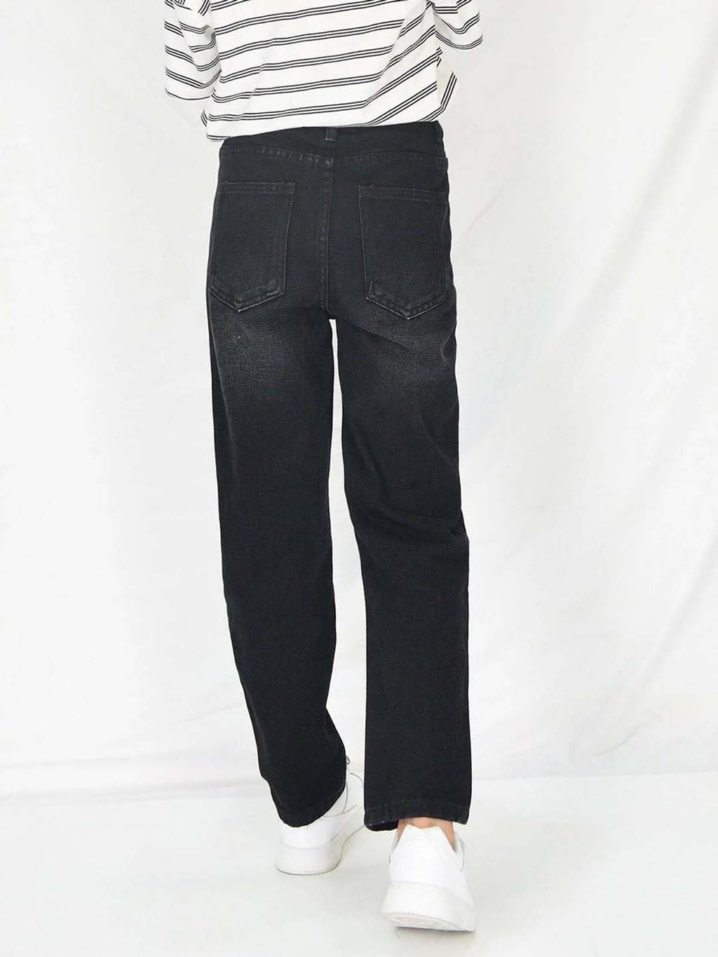 Kotty Boys Regular Fit Cotton Lycra Blend Solid Jeans Midnight Black