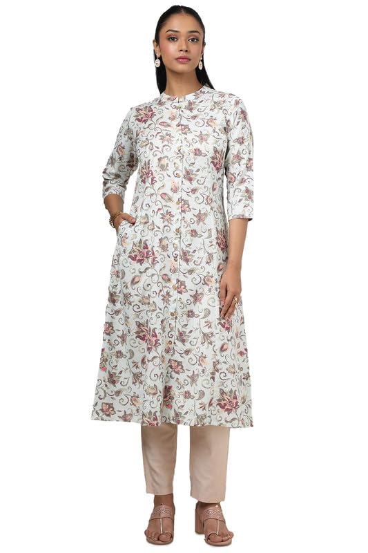Soch Women Linen Ethnic Motifs Kurta