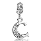 JMQJewelry C Letter C Initial Dangle C Alphabet Birthstone Valentine Christmas Graduation Womens Bead Charms Compatible with Pan